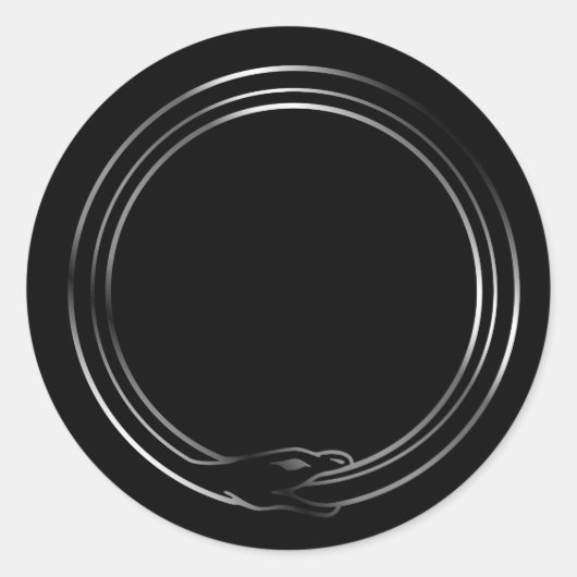 Het symbool van de slang van Ouroboros Ronde Sticker (Voorkant)