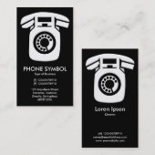 Het Symbool van de telefoon - Zwarte (Gouden Visitekaartje (Voorkant / Achterkant)