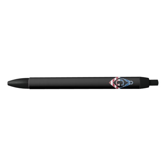 Het symbool van de V.S. Freemasonic Zwarte Inkt Pen (Voorkant)