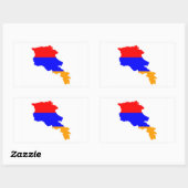 het symbool van de vlag van armenië - land rechthoekige sticker (Vel)