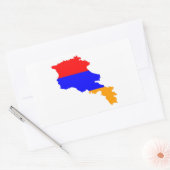 het symbool van de vlag van armenië - land rechthoekige sticker (Envelop)