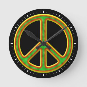 Het Symbool van de Vrede van Rasta Ronde Klok