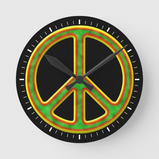 Het Symbool van de Vrede van Rasta Ronde Klok (Voorkant)