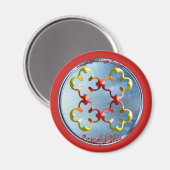 Het symbool van de vreedzame gebaar magneet (Voorkant / Achterkant)