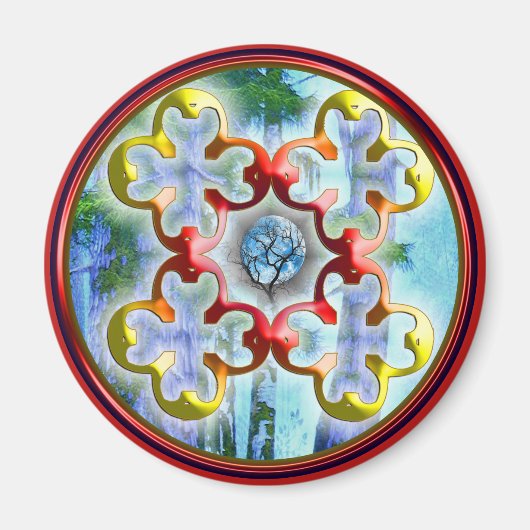 Het symbool van de vreedzame gebaar magneet (Voorkant)