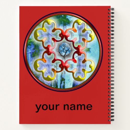 Het symbool van de vreedzame gebaar notitieboek (Achterkant)