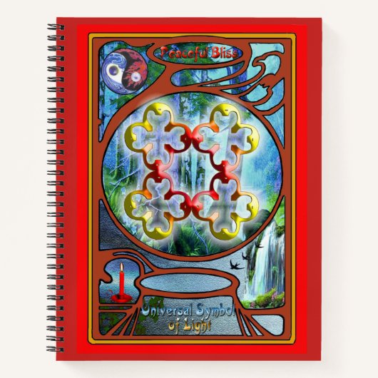 Het symbool van de vreedzame gebaar notitieboek (Voorkant)