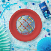 Het symbool van de vreedzame gebaar papieren bordje (Feest)