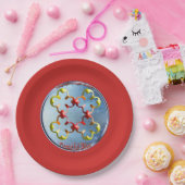 Het symbool van de vreedzame gebaar papieren bordje (Feest)