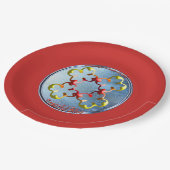 Het symbool van de vreedzame gebaar papieren bordje (Gekanteld)