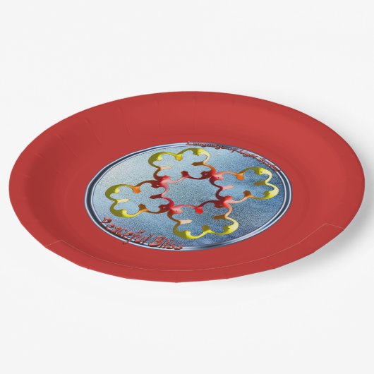 Het symbool van de vreedzame gebaar papieren bordje (Gekanteld)