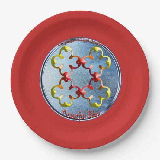 Het symbool van de vreedzame gebaar papieren bordje (Voorkant)