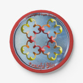 Het symbool van de vreedzame gebaar papieren bordje (Voorkant)