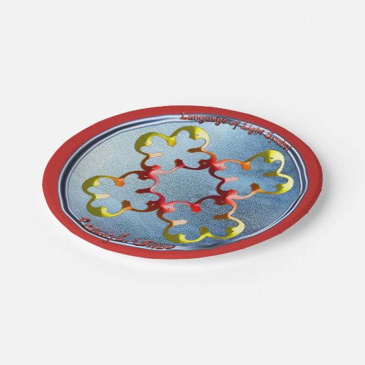 Het symbool van de vreedzame gebaar papieren bordje (Gekanteld)