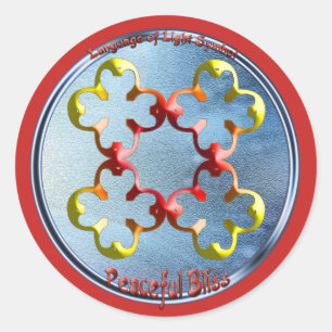 Het symbool van de vreedzame gebaar ronde sticker