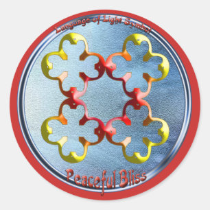 Het symbool van de vreedzame gebaar ronde sticker