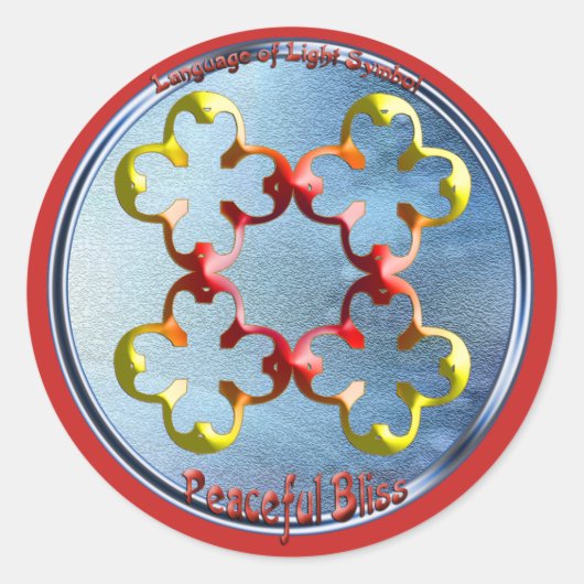 Het symbool van de vreedzame gebaar ronde sticker (Voorkant)