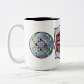 Het symbool van de vreedzame gebaar tweekleurige koffiemok (Links)