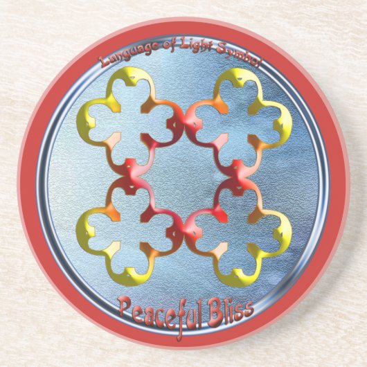 Het symbool van de vreedzame gebaar zandsteen onderzetter (Voorkant)