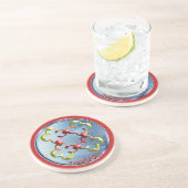 Het symbool van de vreedzame gebaar zandsteen onderzetter (Zijkant)