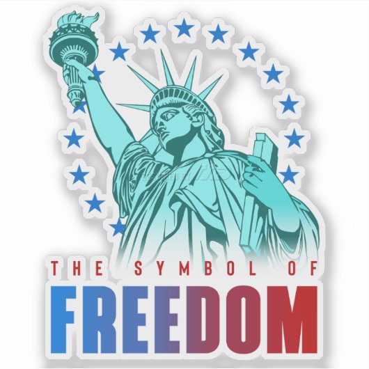 Het symbool van de vrijheid | 4"x 4" — Glanzend Tr Sticker (Voorkant)