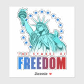 Het symbool van de vrijheid | 6"x 6" — Glanzend Tr Sticker (Vel)