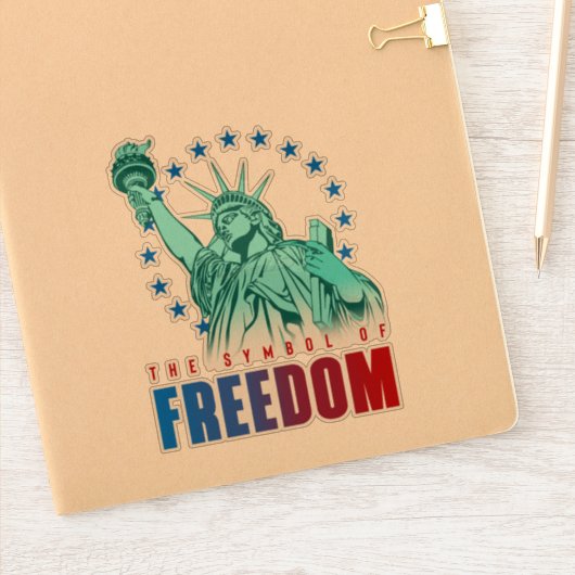 Het symbool van de vrijheid | 6"x 6" — Glanzend Tr Sticker (Notitieboek)