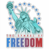 Het symbool van de vrijheid | 8 x 8 inch — Glanzen Sticker (Voorkant)