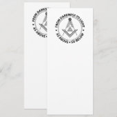 Het symbool van de vrijmetselarij kaart (Voorkant / Achterkant)