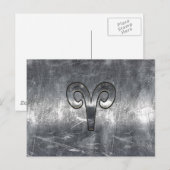 Het Symbool van de Zodiek van de groeven in Zilver Briefkaart (Voorkant / Achterkant)