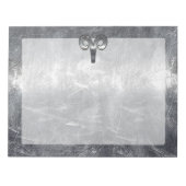 Het Symbool van de Zodiek van de groeven in Zilver Notitieblok (Voorkant)