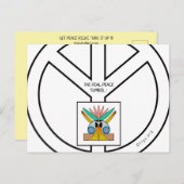 Het symbool van echte vrede briefkaart (Voorkant / Achterkant)