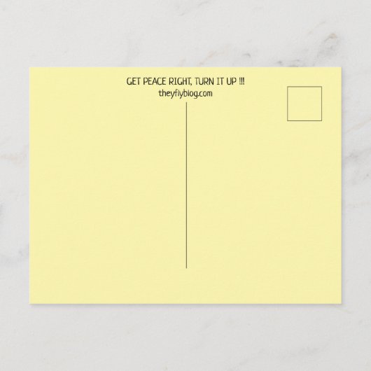 Het symbool van echte vrede briefkaart (Achterkant)