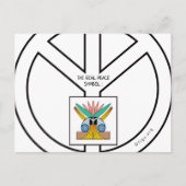 Het symbool van echte vrede briefkaart (Voorkant)