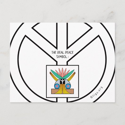 Het symbool van echte vrede briefkaart (Voorkant)