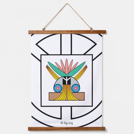 Het symbool van echte vrede hangend wandkleed (Voorkant)