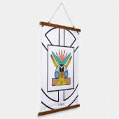 Het symbool van echte vrede hangend wandkleed (Gebogen)