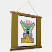 Het symbool van echte vrede hangend wandkleed (Gebogen)