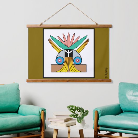 Het symbool van echte vrede hangend wandkleed (Woonkamer)