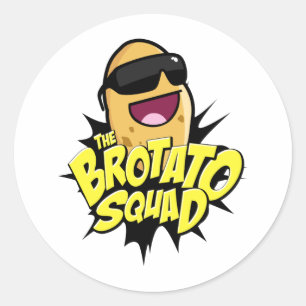 Het symbool van het Brotato-plein. Ronde Sticker