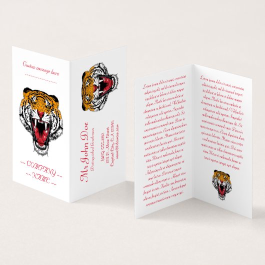 Het symbool van het cartoon tattoo van kool dat de visitekaartje (Binnen en buitenkant)