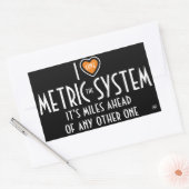 Het symbool van het hart - het metrieke systeem (p rechthoekige sticker (Envelop)
