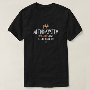 Het symbool van het hart - het metrieke systeem (p t-shirt