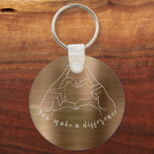 Het Symbool van het Hart met u maakt een Citaat va Sleutelhanger (Voorkant)