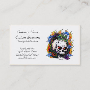 Het symbool van het tattoo van de cartoon van de s visitekaartje