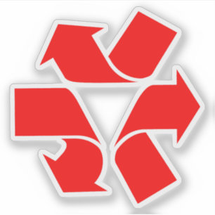 Het Symbool van Unrecycle Sticker