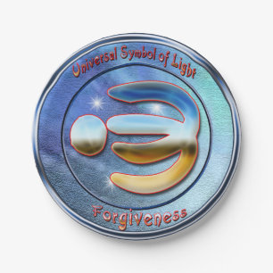 Het symbool van vergeving papieren bordje