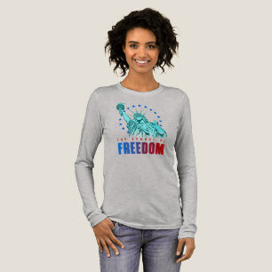 Het symbool van vrijheid Dames Lange Mouwen Tri-Blend Shirt