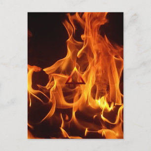 Het symbool voor de brand van het element briefkaart