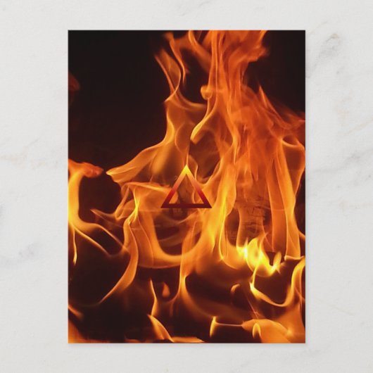 Het symbool voor de brand van het element briefkaart (Voorkant)